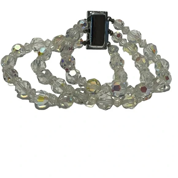 Aurora Borealis Triple Strand Bracelet - Picture 2 of 2